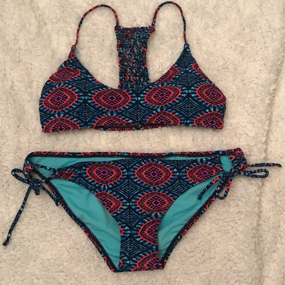 Raisins Sporty Blue And Pink Bikini